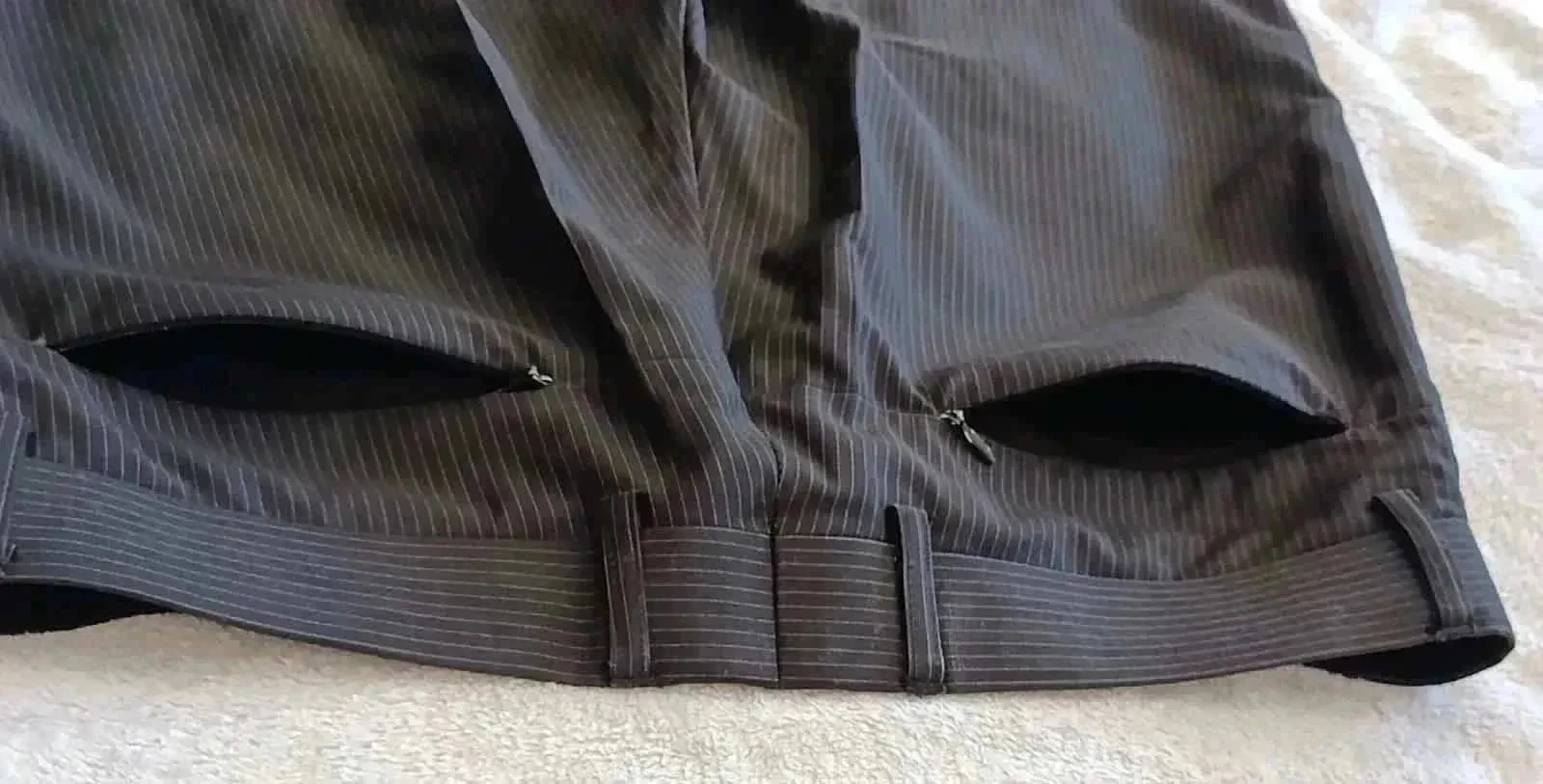 Traje preto listrado branco jaqueta 52 calça 44 – photo 13